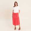 Jupe midi rouge femme