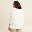 Gilet manches 3/4 ecru femme