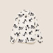 Chemise fluide brod&eacute;e manches longues blanc femme