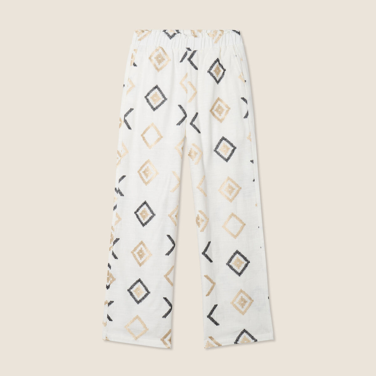 Pantalon droit blanc femme blanc femme