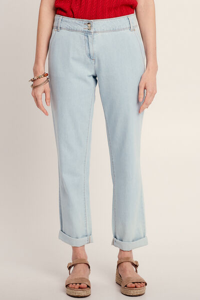 Jean léger denim bleach femme