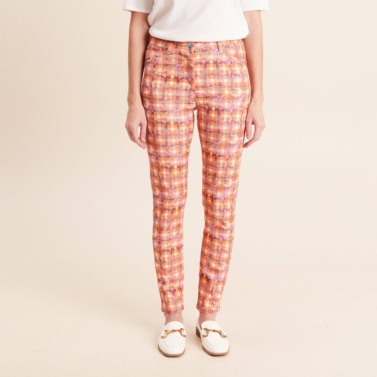 Pantalon magique Le L&eacute;ger coupe ajust&eacute;e orange femme
