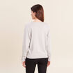 Pull manches longues gris argent femme