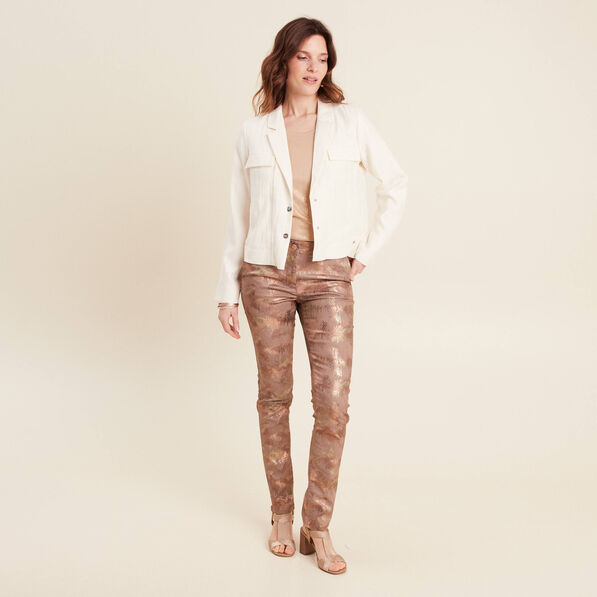 Veste esprit tailleur ecru femme