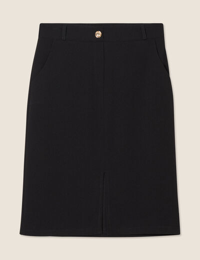 Jupe droite noir femme