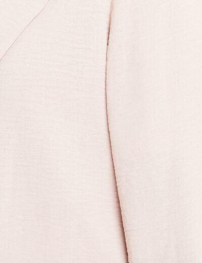 Veste longue droite col tailleur gris clair femme