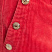 Pantalon large velours c&ocirc;tel&eacute; rouge femme
