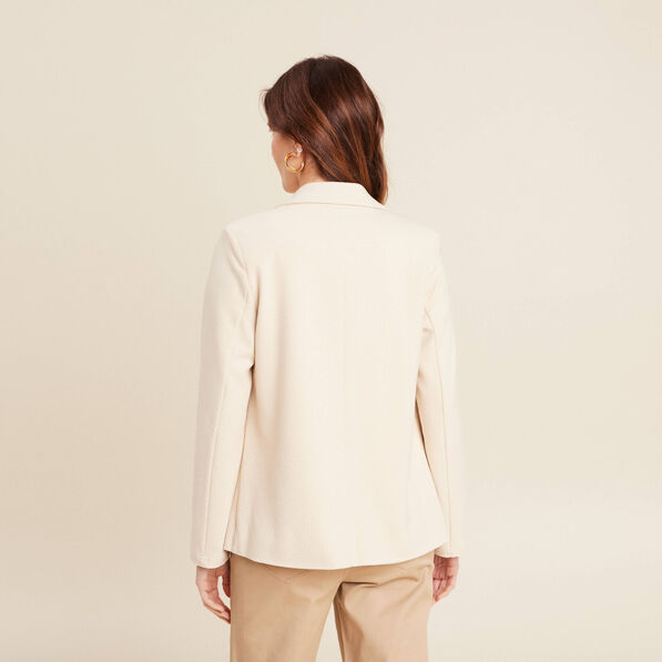 Veste tailleur cintrée ecru femme