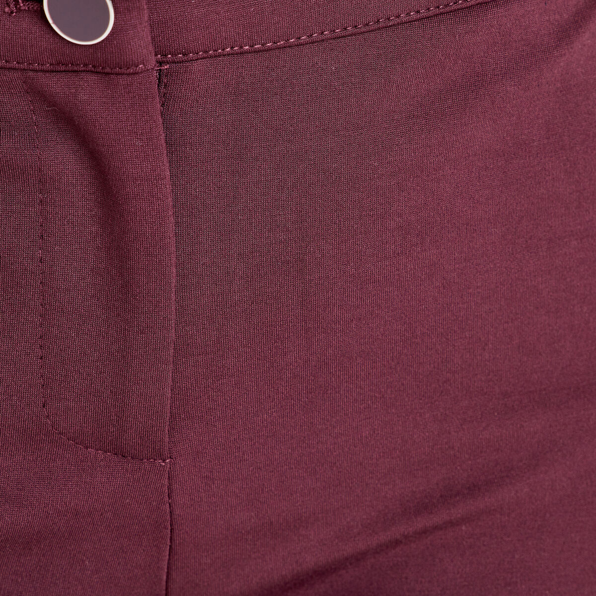 Pantalon ajusté taille basculée bordeaux femme