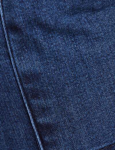 Jean ajusté cargo denim stone femme