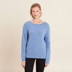 Pull manches longues bleu ciel femme