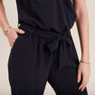 Combinaison pantalon droite bleu foncé femme