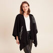 Poncho noir femme