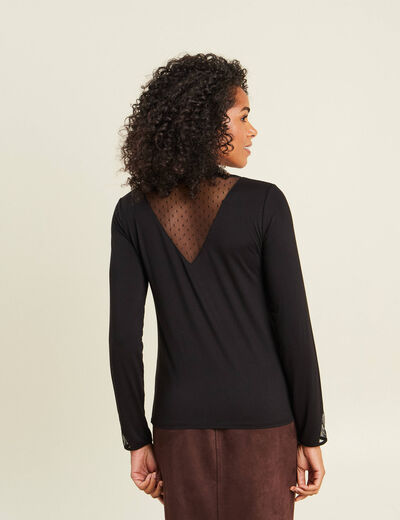 T-shirt manches longues noir femme