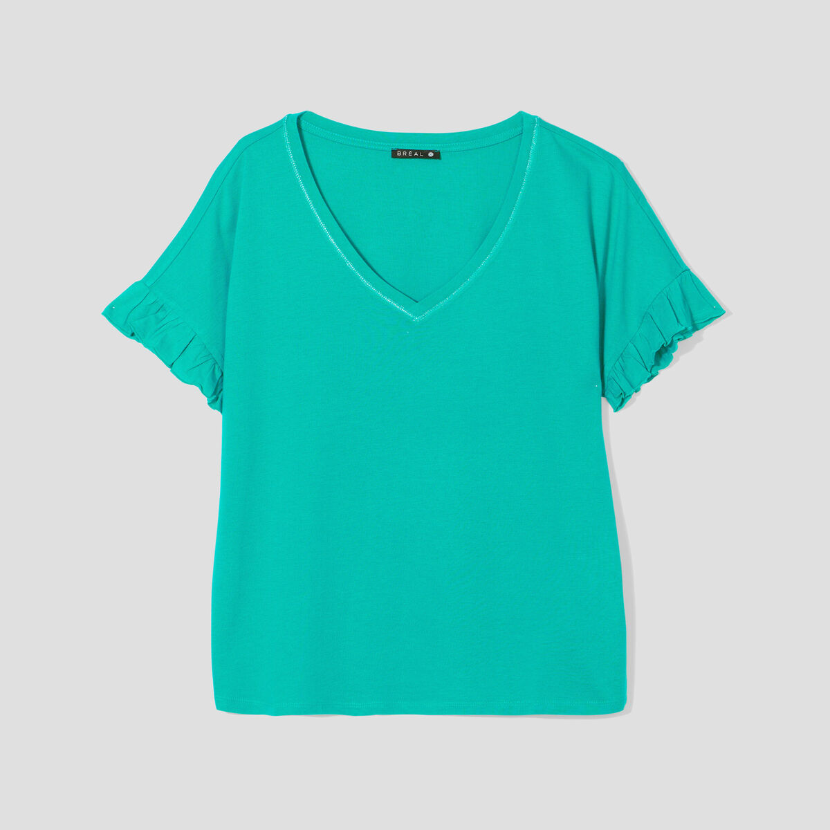 T-shirt manches courtes vert femme