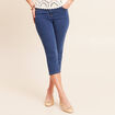 Pantacourt magique Le L&eacute;ger coupe droite denim double stone femme