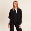 Poncho avec strass noir femme