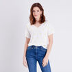 T-shirt manches courtes ecru femme