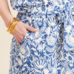 Short droit ceinturé bleu femme