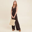 Combinaison pantalon marron foncé femme