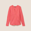 Pull manches longues rose framboise femme