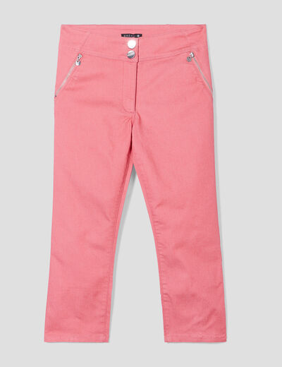 Pantacourt ajusté vieux rose femme