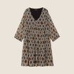 Robe &eacute;vas&eacute;e manches 3/4 blanc femme