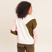 Pull col rond beige femme