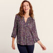 Blouse manches 3/4 multicolore femme