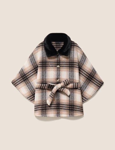 Poncho bordeaux femme