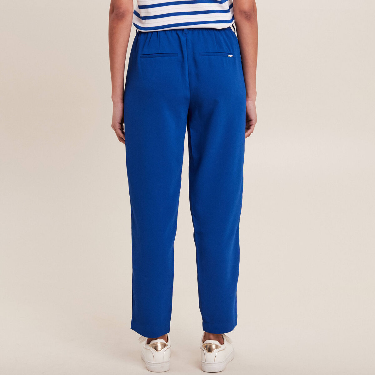 Pantalon urbain 7/8&egrave;me bleu electrique femme