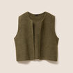 Gilet sans manches vert kaki femme