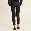 Pantalon ajusté enduit 7/8ème noir femme