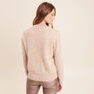 Pull cachemire col montant sable femme