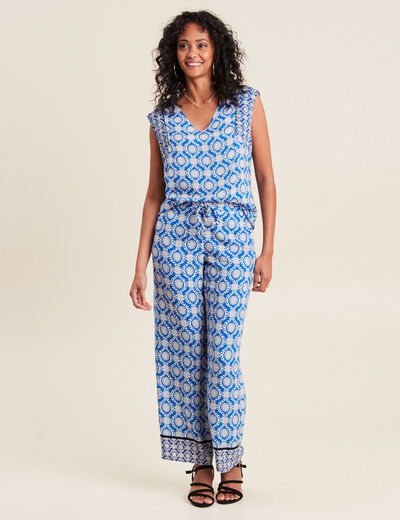Débardeur sans manches bleu femme