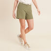 Short fluide taille basse vert kaki femme