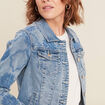 Veste en jean brod&eacute;e denim double stone femme