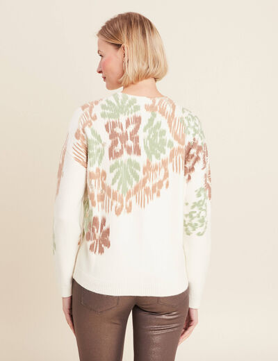 Pull manches longues beige femme