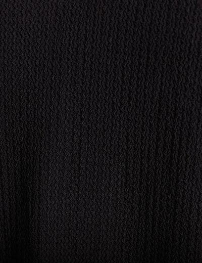 Blouse bi-matière noir femme