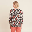 Blouse manches 3/4 orange femme