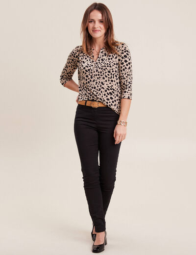 T-shirt manches 3/4 sable femme