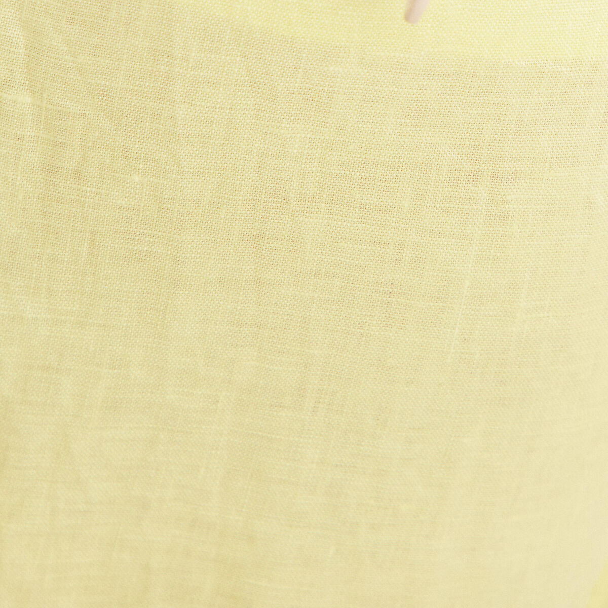 Pantalon coupe chino en lin ceintur&eacute; jaune clair femme
