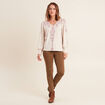 Pantalon léger taille standard 7/8ème taupe femme