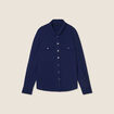 Chemise manches longues bleu marine femme