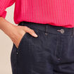 Pantalon large taille standard bleu fonc&eacute; femme