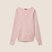 Pull manches longues rose clair femme