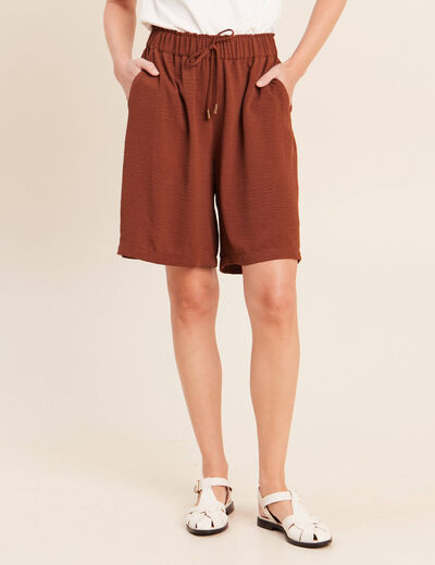 Bermuda marron femme
