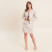 Veste cintr&eacute;e r&eacute;versible manches longues blanc femme
