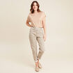Pantalon coupe mom 7/8&egrave;me blanc femme