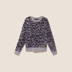 Pull col rond gris femme
